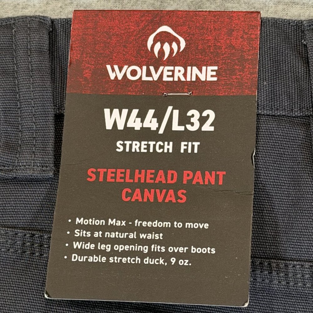 Wolverine Men's Steelhead Utility Stretch Duck Canvas Work Pants 44x32 Gray NWT - Picture 4 of 16